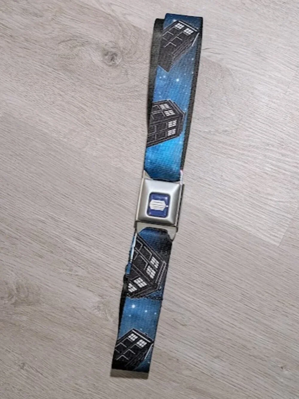 Doctor Who TARDIS Seatbelt Buckle Belt Buckle-Down Adjustable Blue Novelty